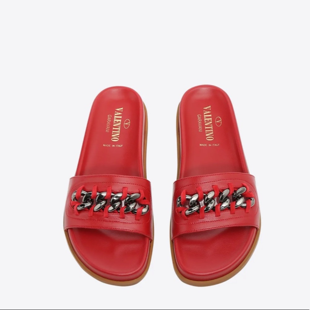 Valentino leather slides size 36.5